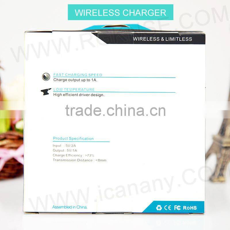 crystal qi wireless charger for mobile phone