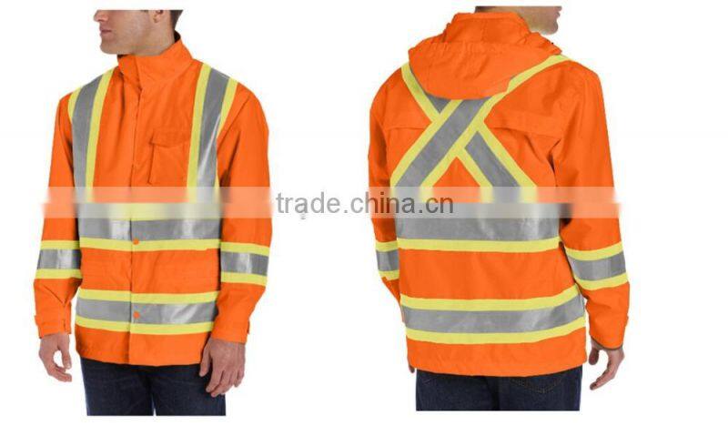 Hi-vis sleeves waterproof jacket reflective security jacket