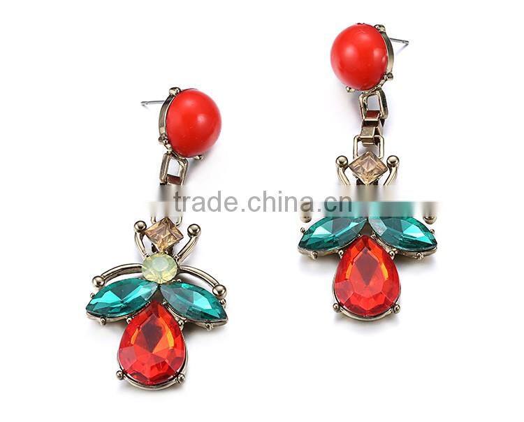 Chinese style crystal drop earing by handmade