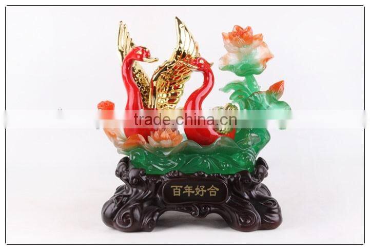 Luckly Swan , Love swan ,swan statue animal craft figurine