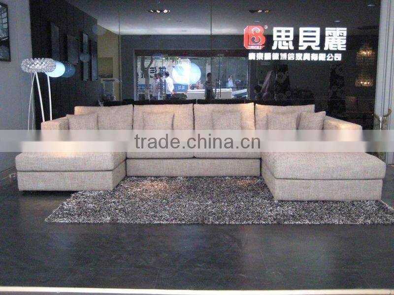 German style streamlined tasteful corner sofa design,down feather linen sofa