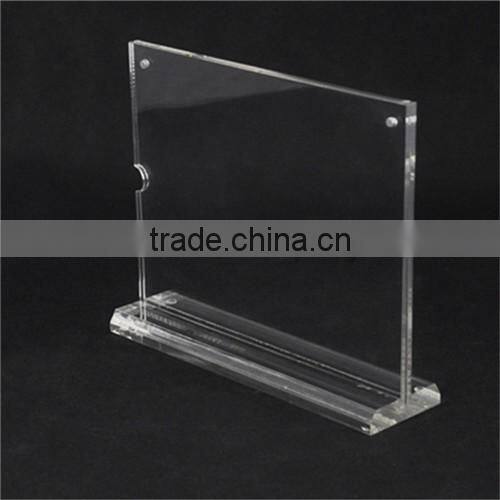 3 sided clear acrylic menu holder,acrylic menu stand,acrylic a5 menu stand factory price