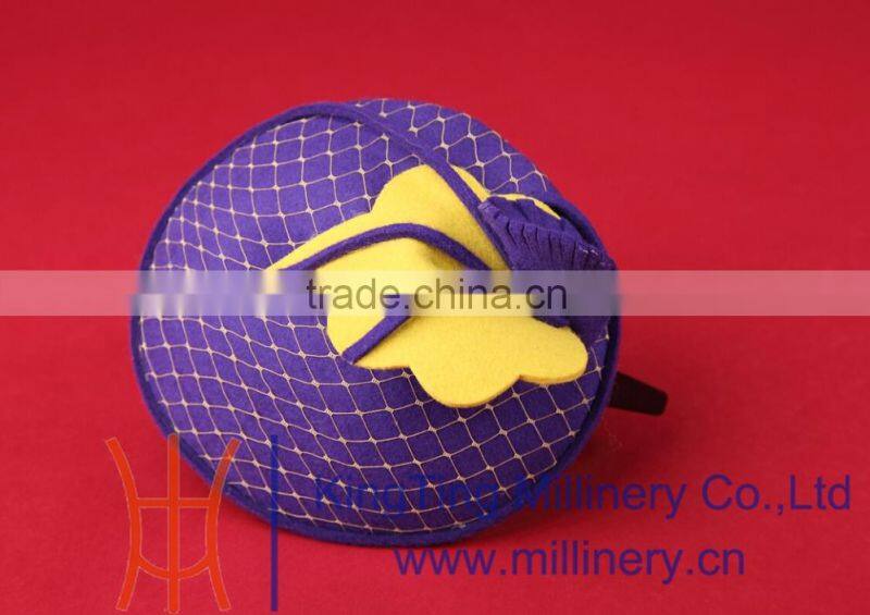 Kids New Design Wool Fascinators/Headpieces With Net