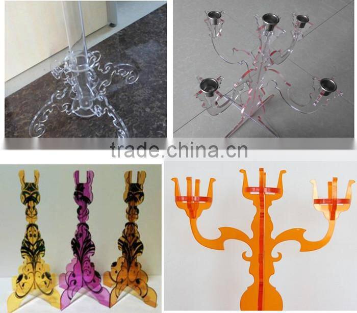 Manufacturing customized mirrored acrylic candelabra for christmas day