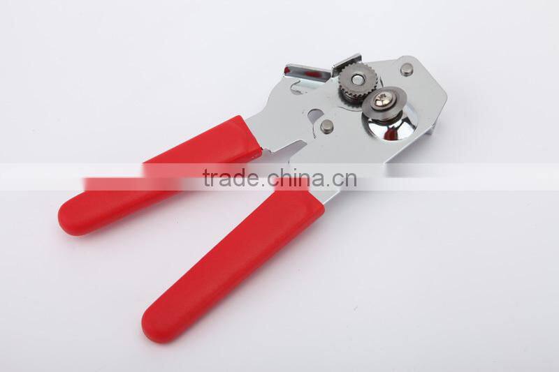 chromed platedt tin opener with PP handle