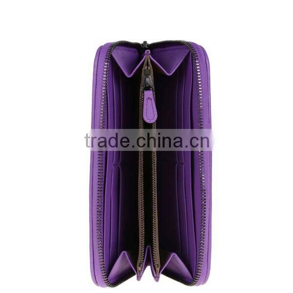 Wholesale Fashion Brand Folding Genuine Women Leather Wallet For Lady