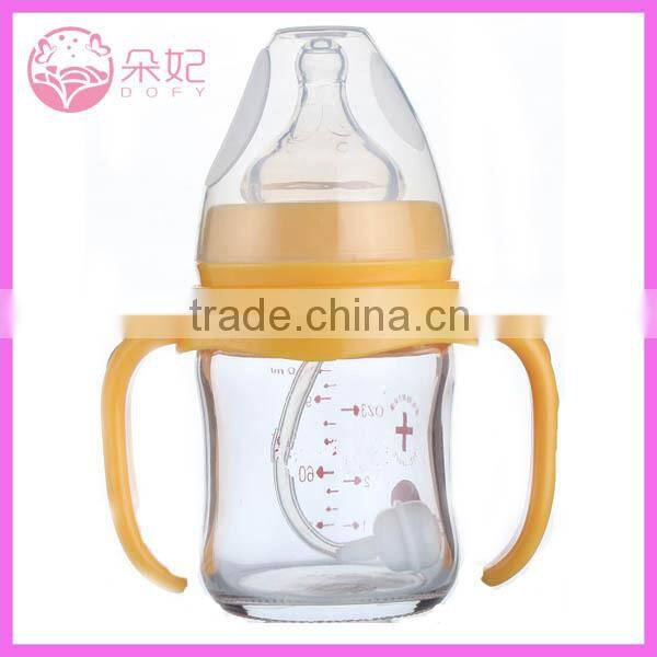 baby soft silicone glass baby bottles