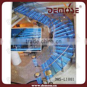 eye-catchingindoor led light glass staircase| open staircase