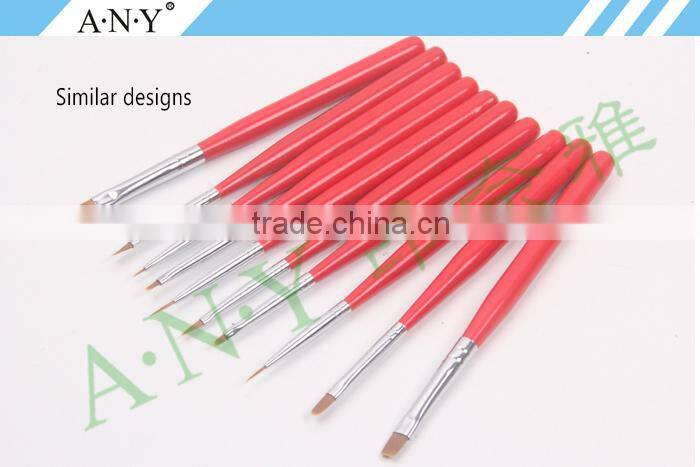 ANY Professional Nail Beauty Care Nail Art Products/Wood Handle UV Gel Brush