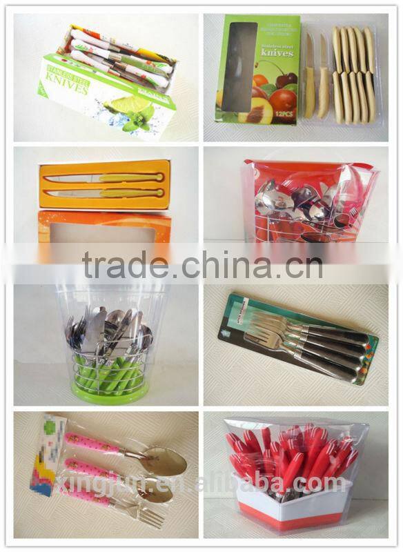 12 PCS Hot Sale Colour Box Leather PP Handle Sharp Knife Set
