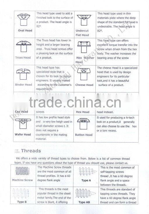 Made in China Camera screw