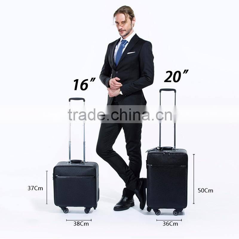 Leather Luggage Bag Carry -on PU Leather Bag Trolley With TSA Lock