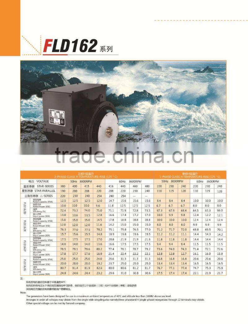 single phase generator/alternator