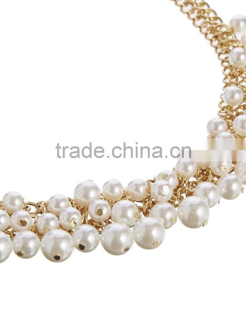 Latest design delicate drip imitation pearl head piece jewelry