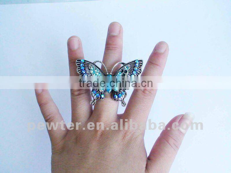 2012 Fashion Butterfly Metal Ring