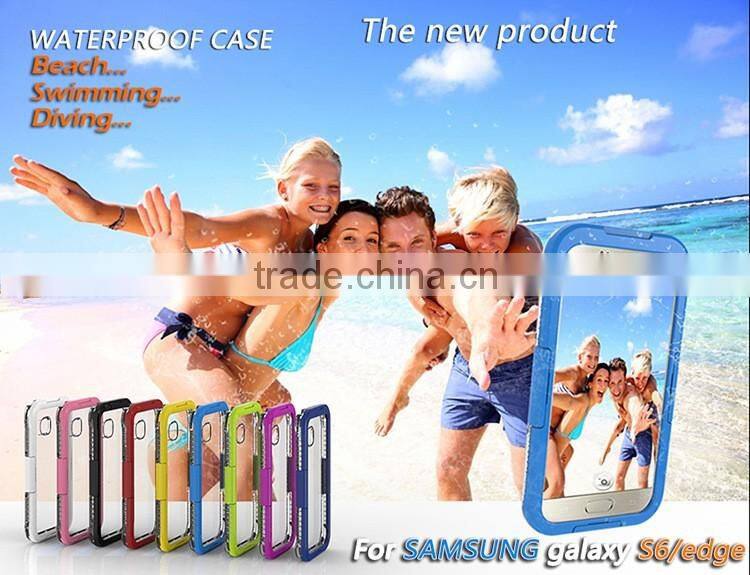 Popular Galaxy S6 Waterproof Case S6 Transparent Screen Protector, Heavy Duty Protective Carrying Cover Case for Galaxy S6