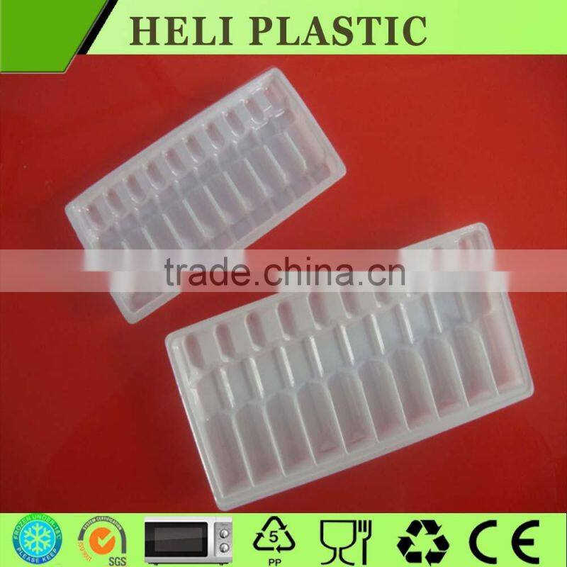 10 divided plastic PET/PVC ampoule packing trays