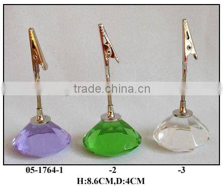 glass name crad holder crystal craft