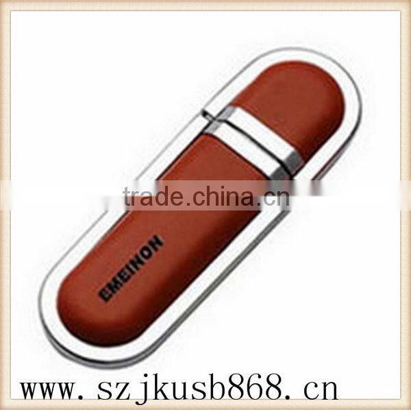 Newest top quality new model leather usb flash drive