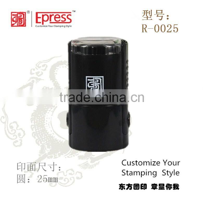 OEM durable and Original 25mm round stationery Self inking stamp