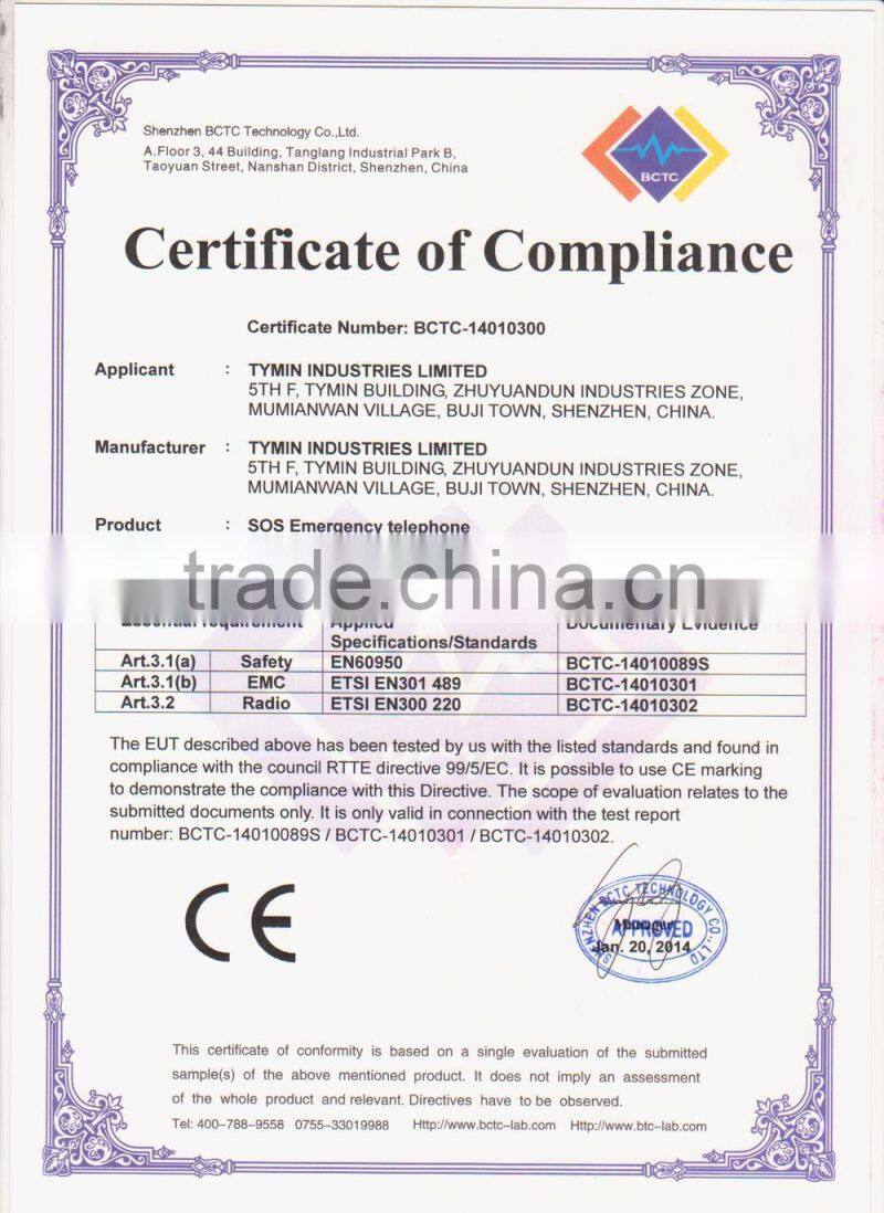 High Quality Remote control emergency SLandline Alarm for Home SafeV Emergency SOS Button Phone