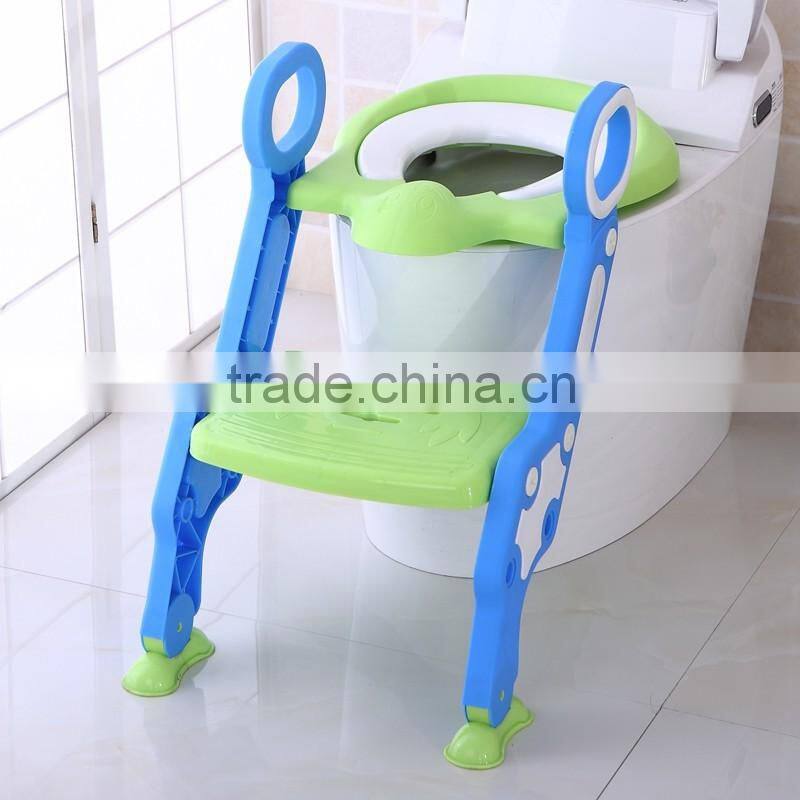 Children potty trainer plastic portable toilet seat/kids step toilet seat