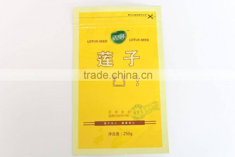 Moisture Proof Aluminized Stand Up Plastic Bag With Zipper