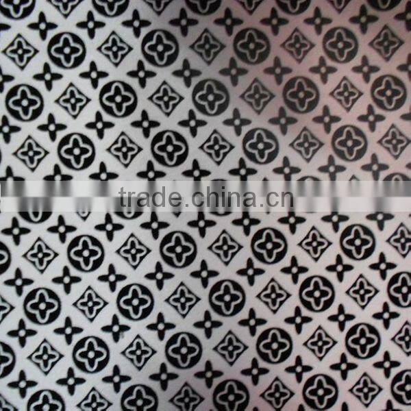 Flock PU bag leather material with cheaper price