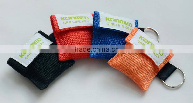 konmed cpr face mask with keychain for first responser breathing barrier