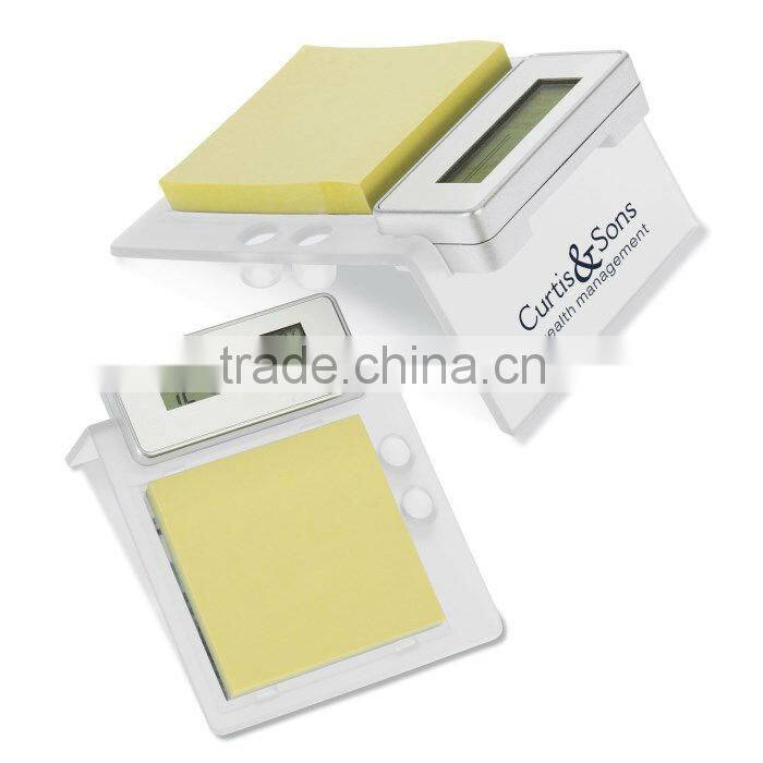 Clock w/Memo Pad Holder