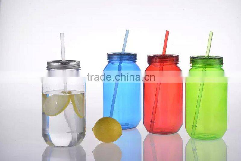 high quality 16OZ 20OZ drinkging glass mason jar with handle straw and tin lid manufacturer