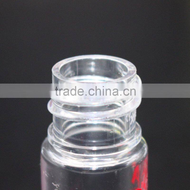 Mini silk screen printing clear 10cc PET plastic dropper bottle