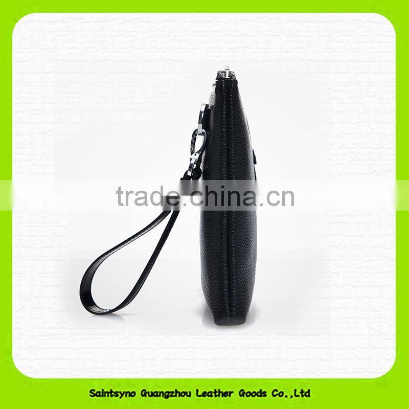 15696 Business man leather clutch bag with strap
