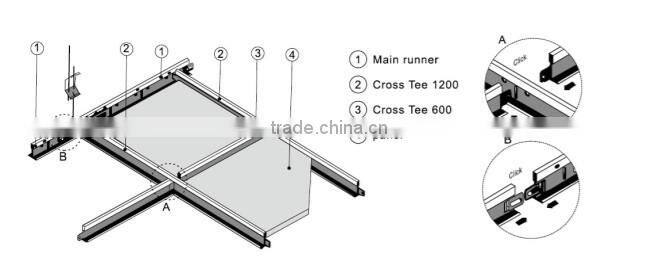 galvanized ceiling grids (Royal-3 lock)