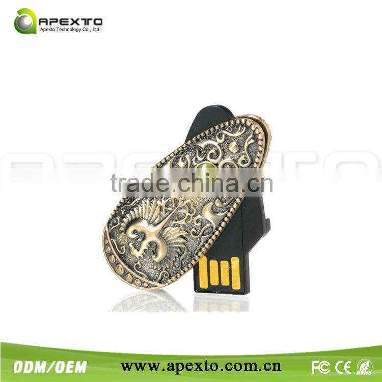 Silver jewerly usb with vanilla packing box for weding gift