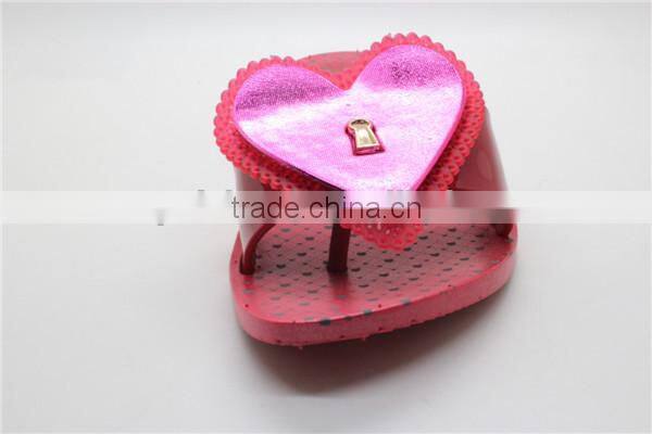 newest cute lady jelly shoes women sandals heart decoration flip flops