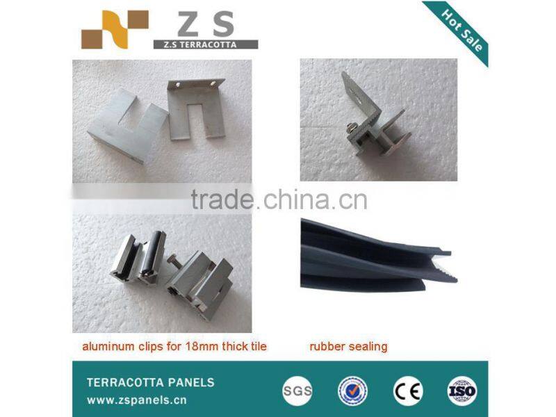 Ceramic Stick for exterior curtain Wall , wood grain look curtain wall