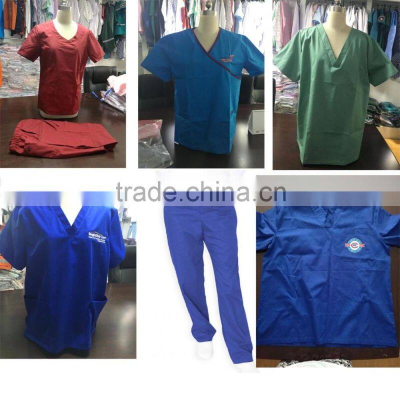 Hospital nursing work scrubs clothes UNISEX nurse uniforms scrub clothing