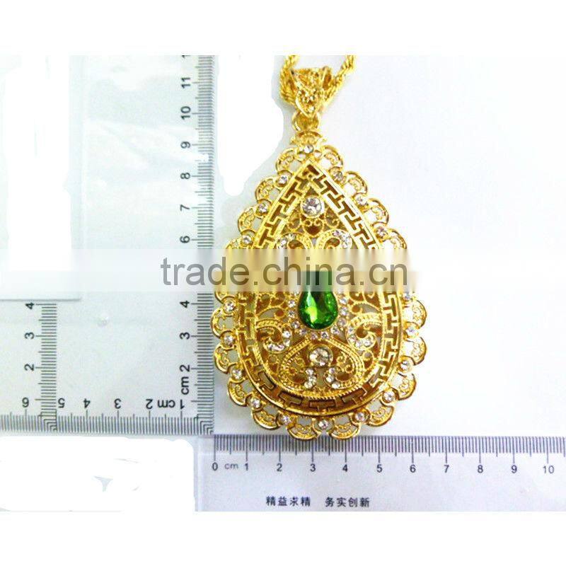factory price saree necklace set emerald necklace jewelry israel