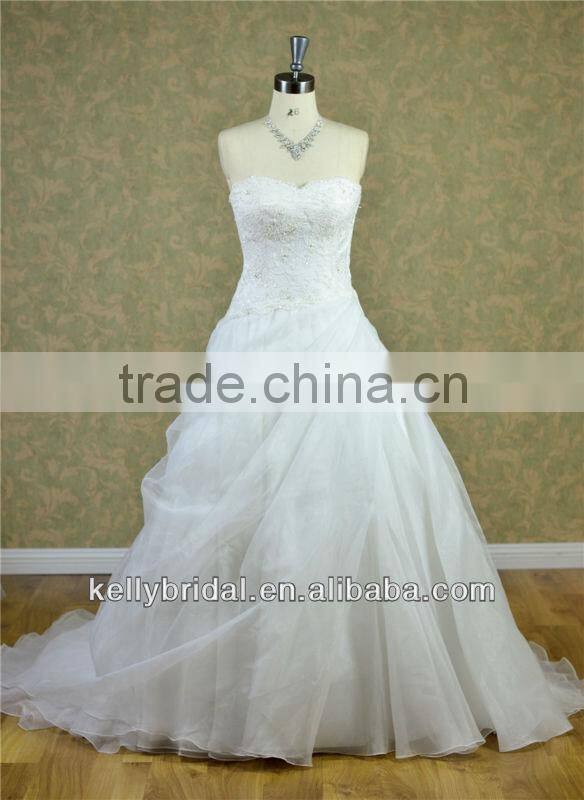 crystal beaded corset bodice top wedding dress bridal gown 2014
