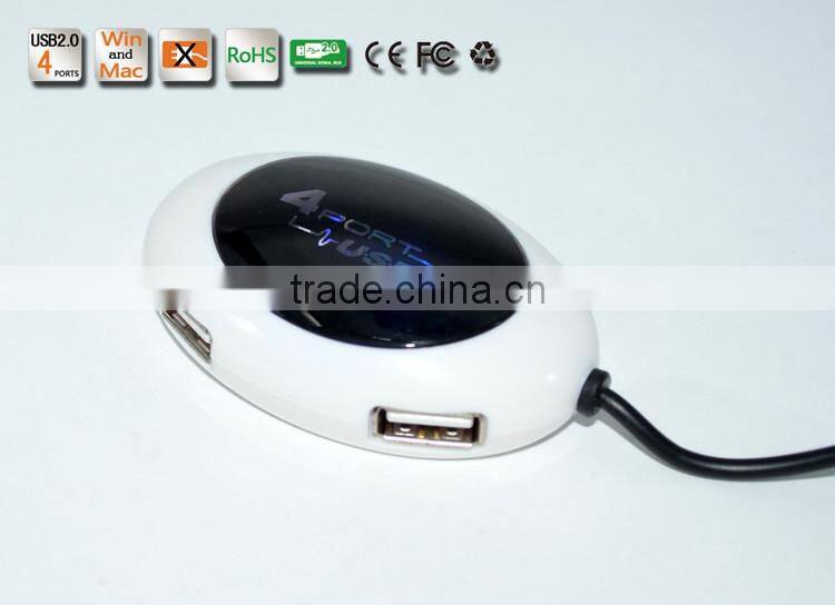 High Speed 4 Port USB HUB 2.0 USB Splitter Adapter for Notebook/Tablet Computer PC Peripherals Accessories