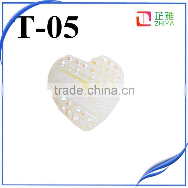 Most Popular Products for 2016 colorful Rhinestone Heart Charms Wholesale Druzy Beads for Jewelry