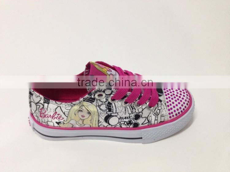 Hand painting drawing doodle canvas shoes for girls