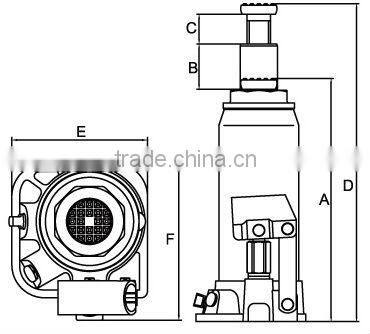Torin BigRed T90604 TUV/GS CE Approved serrated saddle 6ton hydraulic bottle