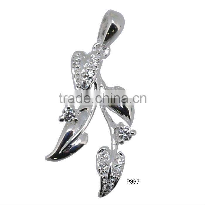 P397 rhodium plated silver pendant,925 small silver pendant for gift,party&anniversary