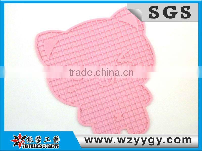 cute bear soft pvc cup mat/tabel mat