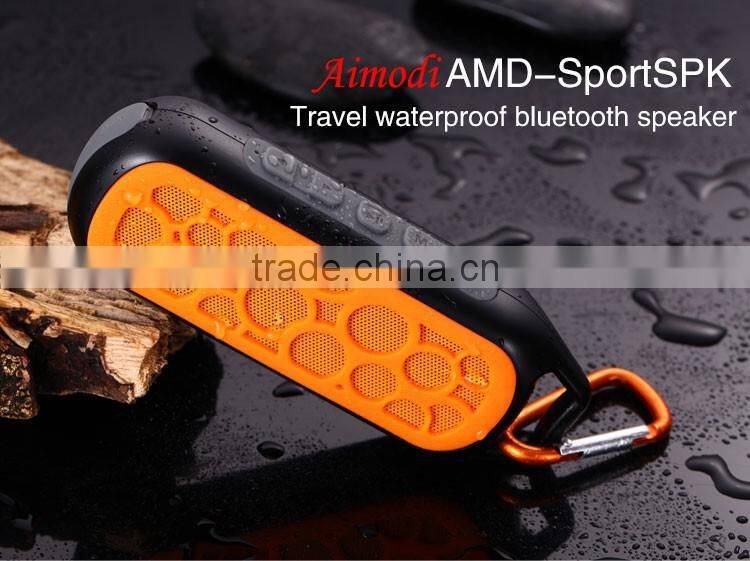 2016 Portable Waterproof outdoor wireless stereo Bluetooth 3.0 Shower speaker With one-key callback