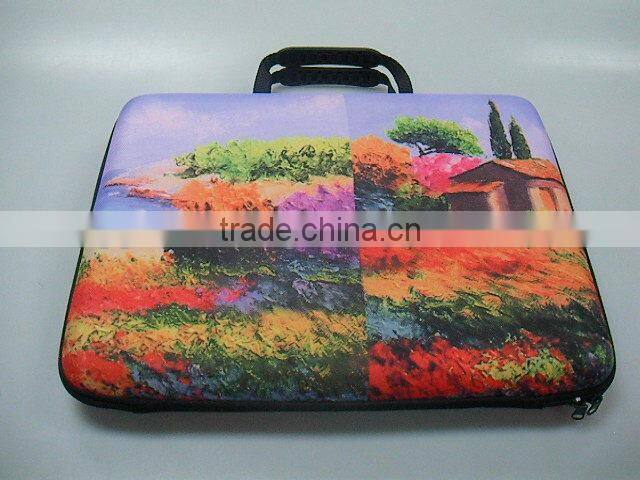 cute big size plastic handle eva laptop bag