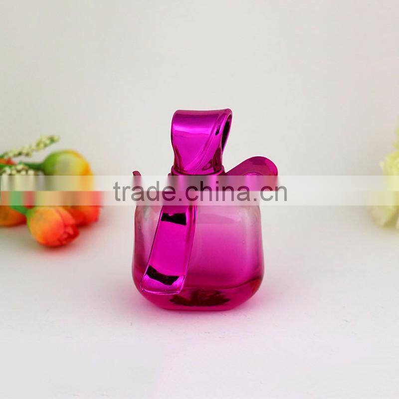 fashion design flower shape pump sprayer cap 20ml crystal perfume glass bottle for personal care