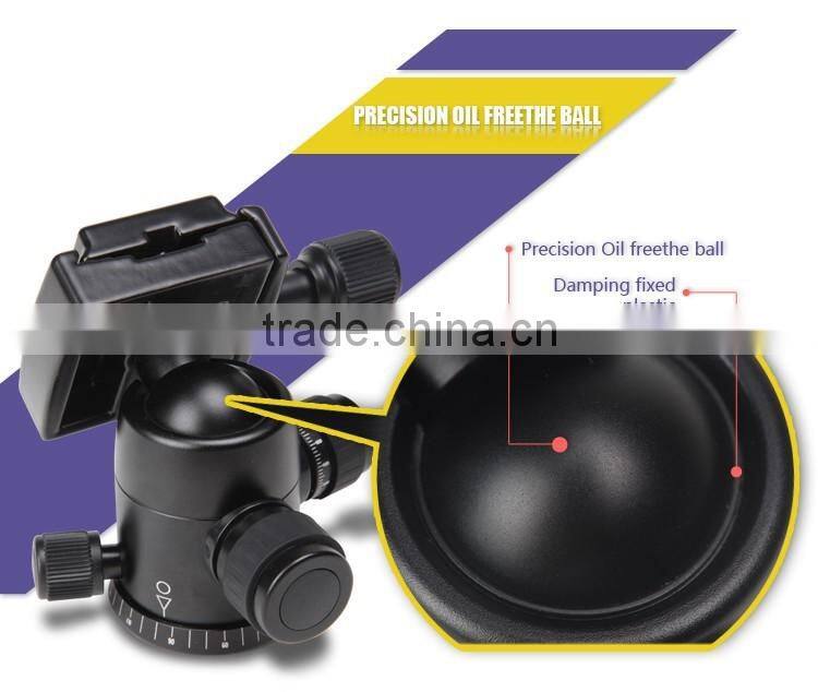 Hpusn 035lpro professional ball head aluminum tripod portable travel dslr camera tripods